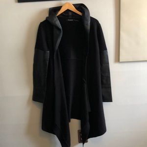 Knit and vegan leather jacket in great shape